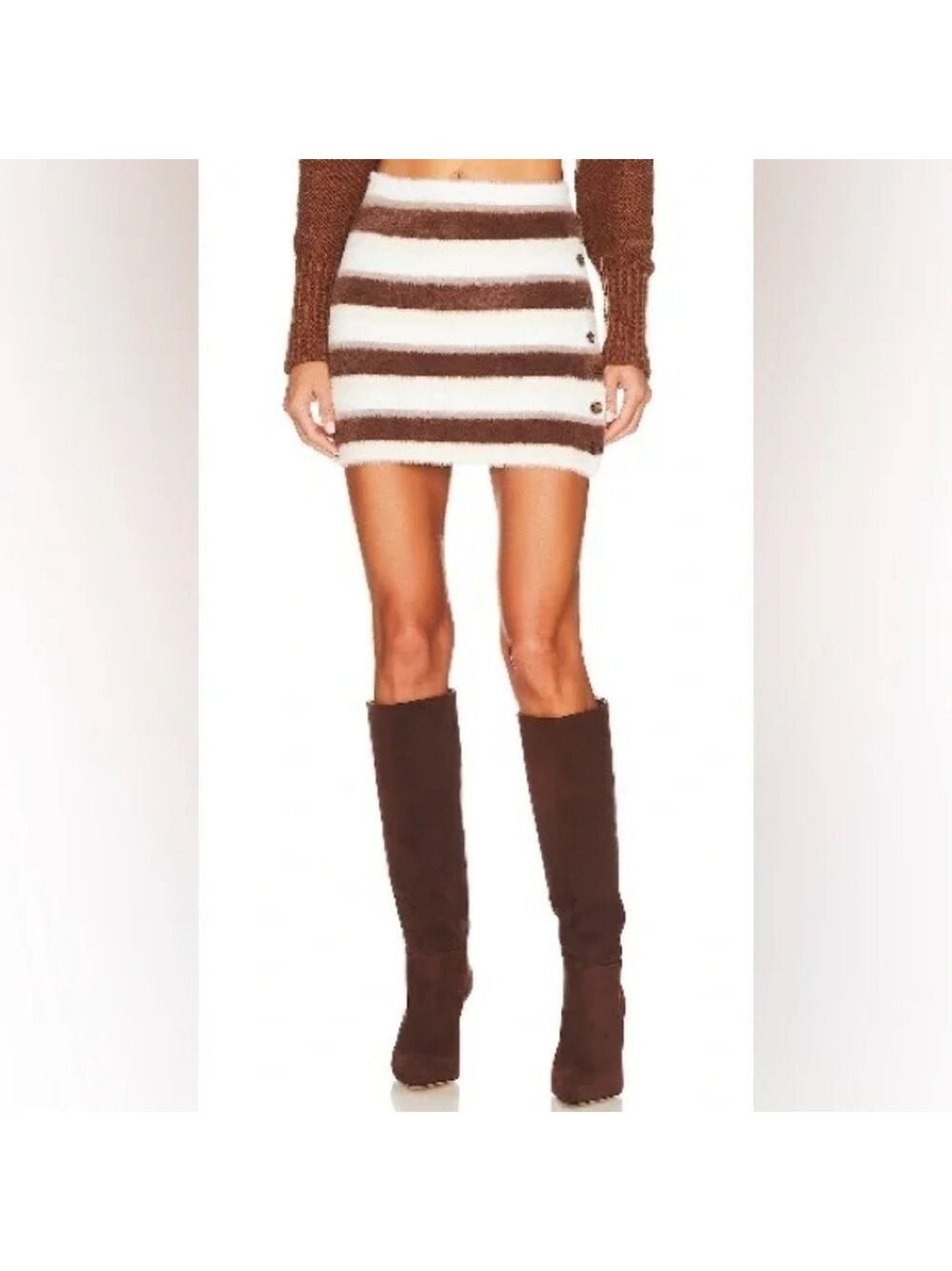 Free People Ciara Striped Sweater Mini Skirt
Sz XL
